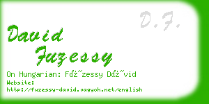 david fuzessy business card